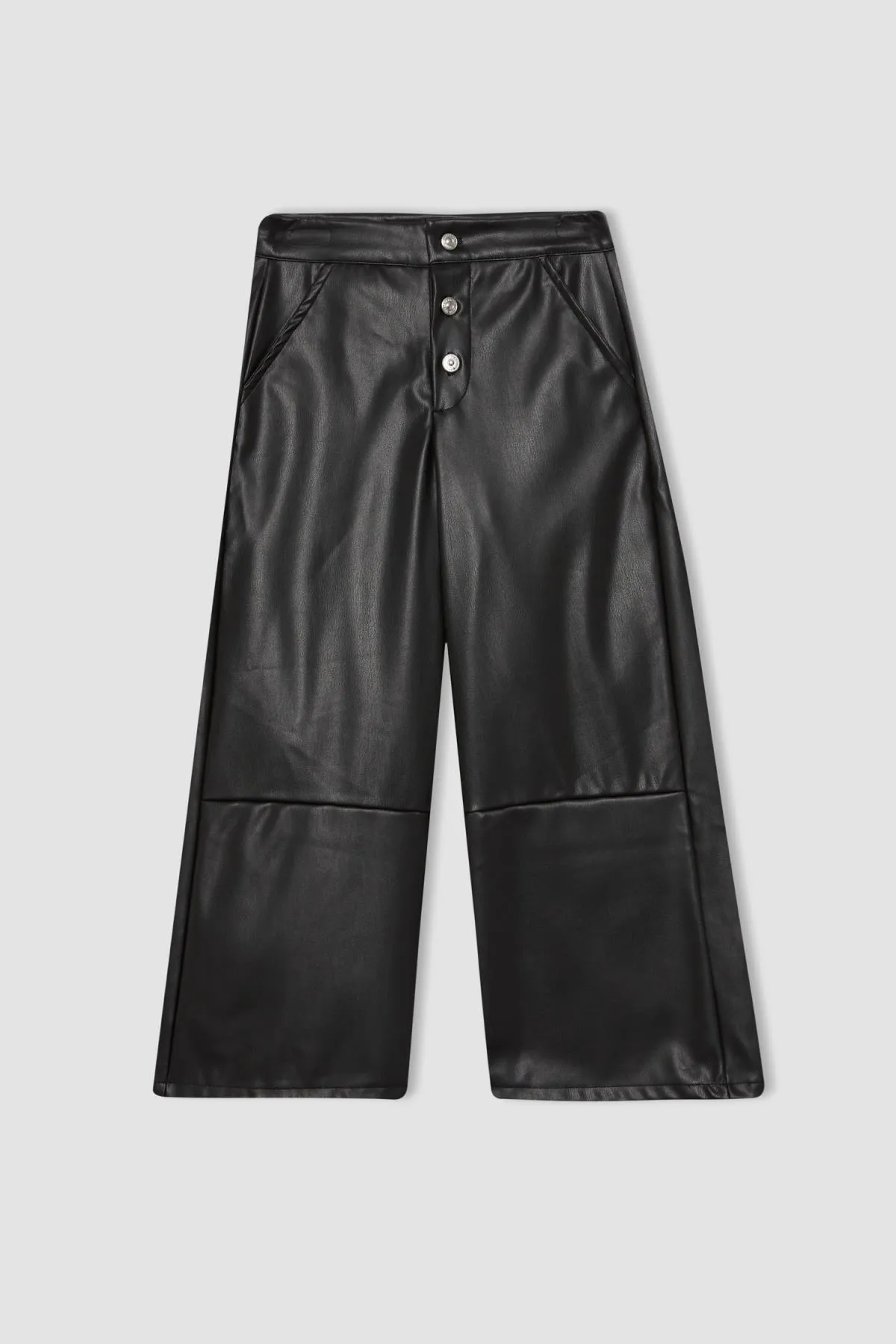 DeFacto  Mädchenhose aus Kunstleder mit weitem Bein und weitem Bein A5709a823au