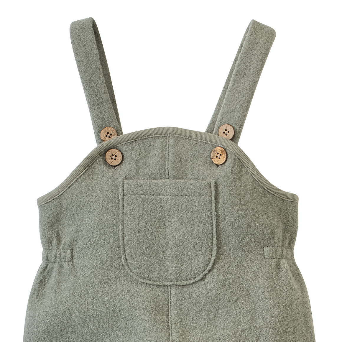 Baby Wollwalk-Latzhose mit Umschlagbündchen