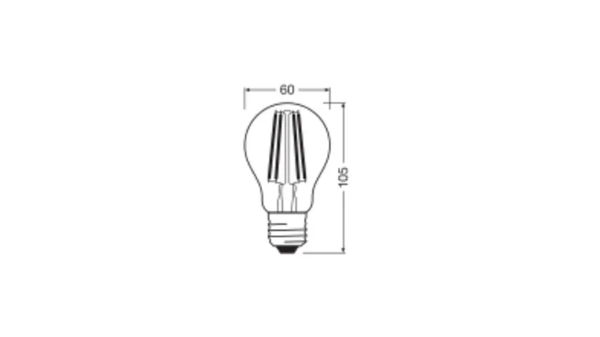 OSRAM Led Lamps Energy Class A Energy Efficiency Filament Classic A 60 CL 4 Watt/3000 K E27 Fil
