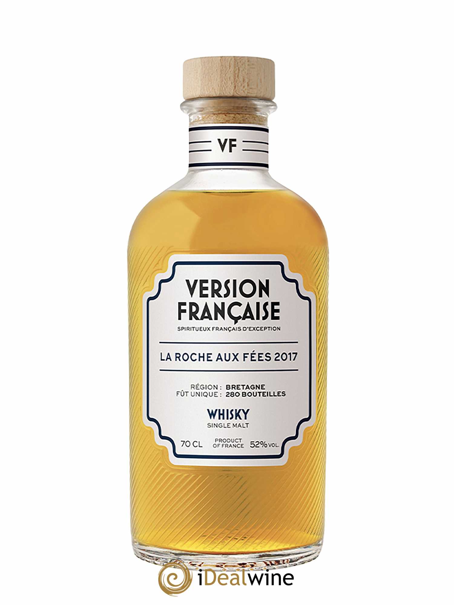 Whisky Version Française - La Roche aux Fées Antipodes Vin Blanc Liquoreux et Bourbon (70cl) 2017 - Lot de 1 Bouteille