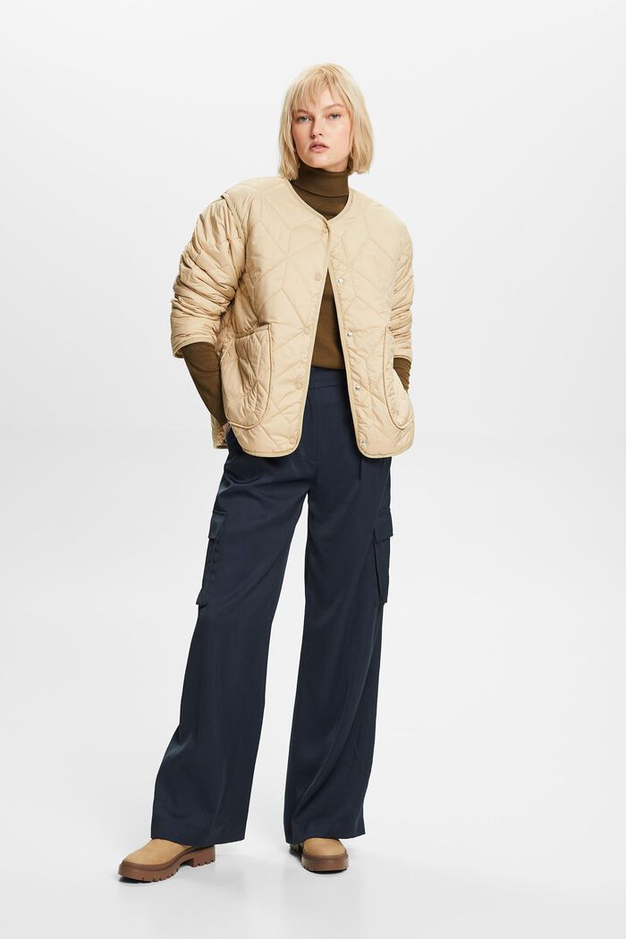 Recycelt: Steppjacke mit Teddyfutter