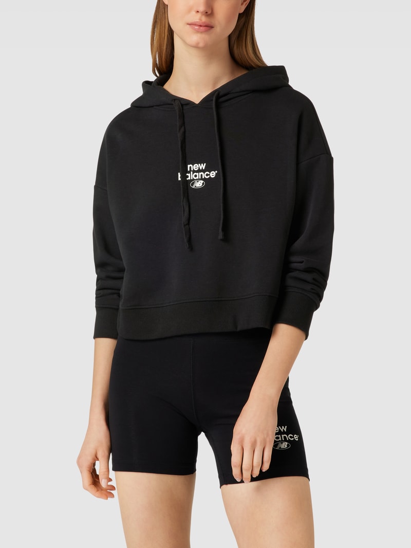 Hoodie mit Logo-Print Modell 'Essentials Graphic' in schwarz
