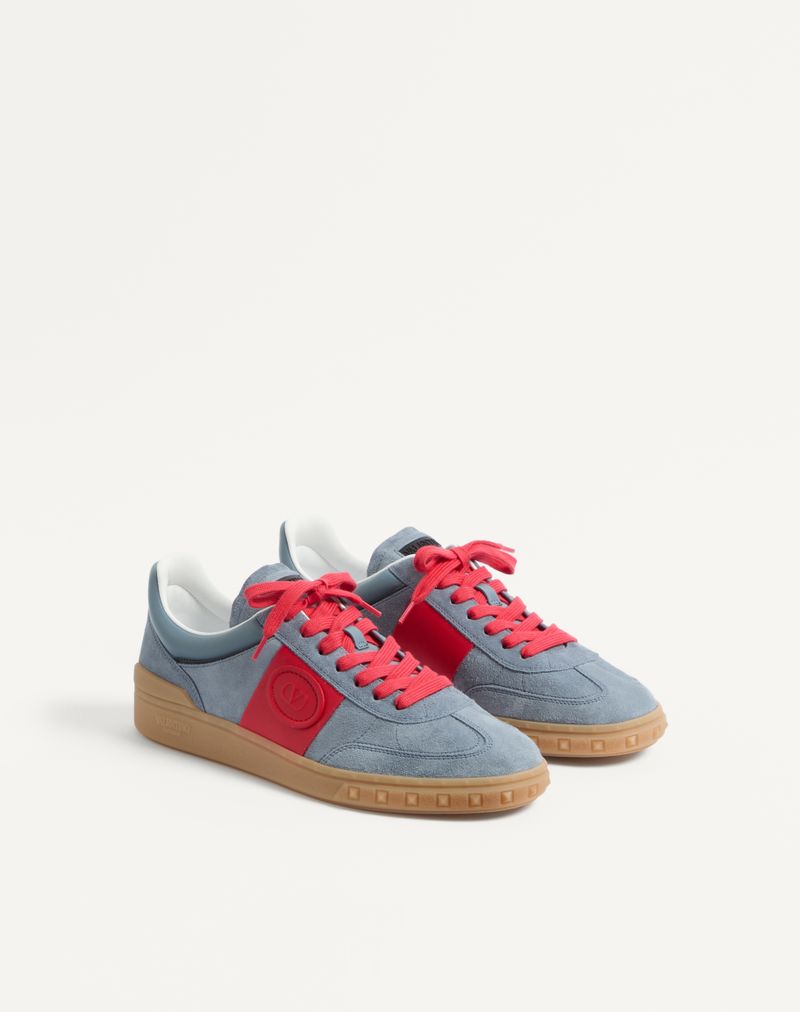 Baskets basses Upvillage en cuir fendu et cuir de veau nappa