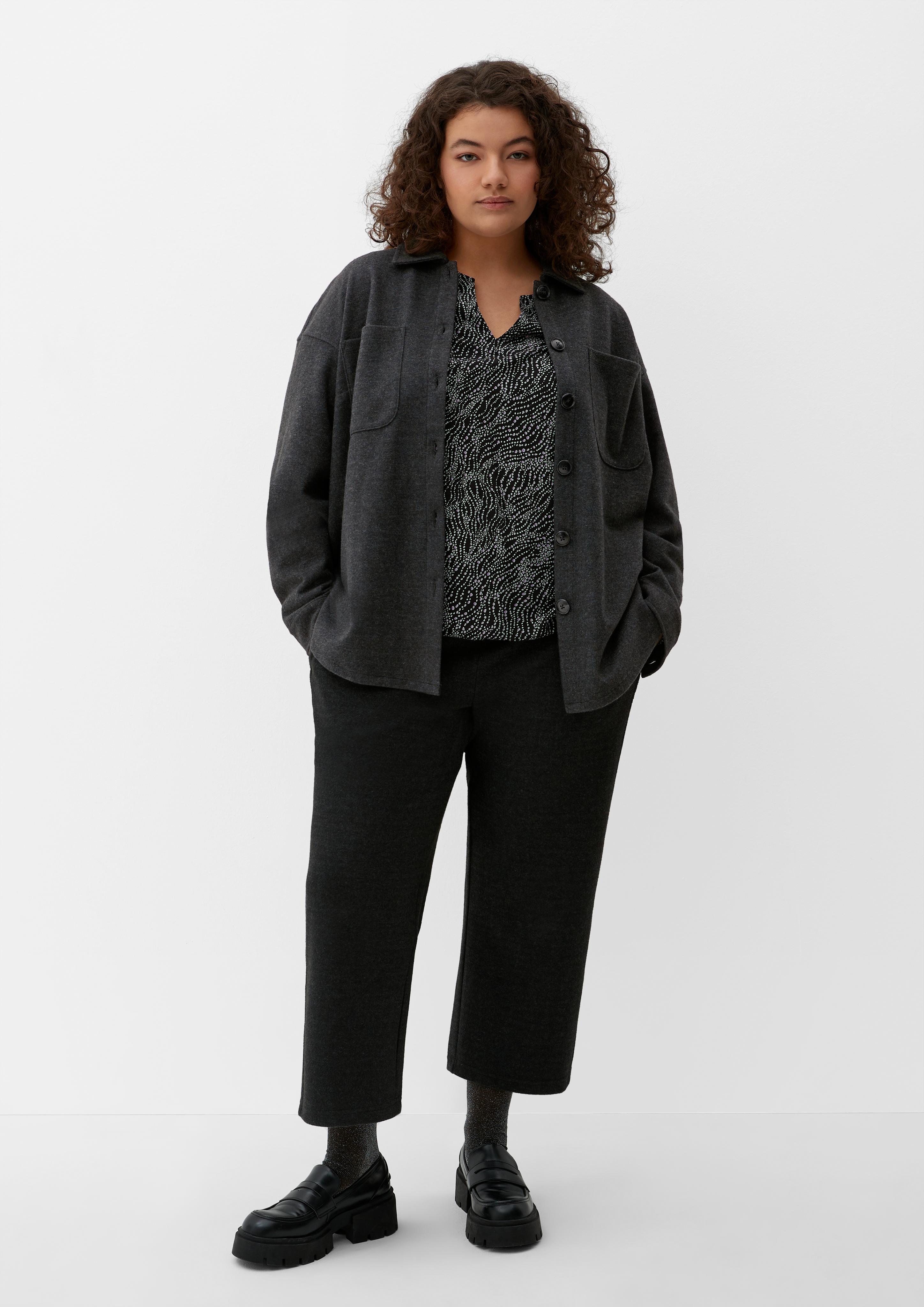 Hemdjacke in Wolloptik  2125463-98W0