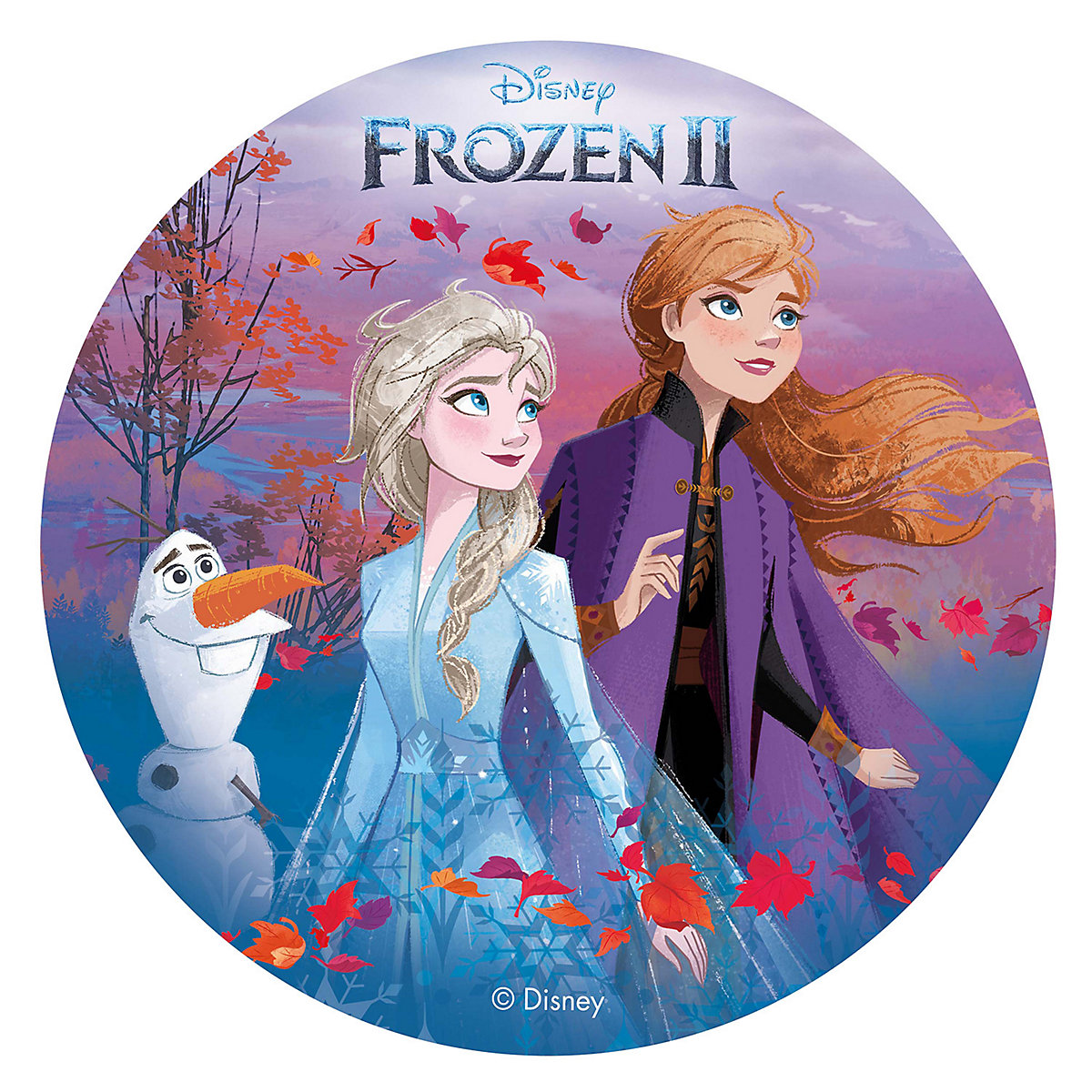 Essbare Tortenaufleger   Frozen II Elsa, Anna, Olaf 20cm
