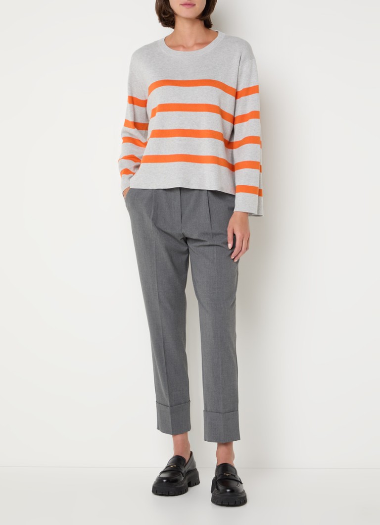 Maglione estivo a righe in maglia fine
