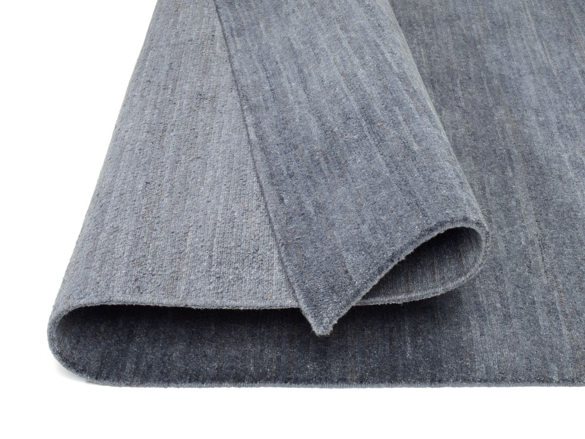 Teppich aus Nepal Himali Uni Grau-Blau 170 x 240 cm
