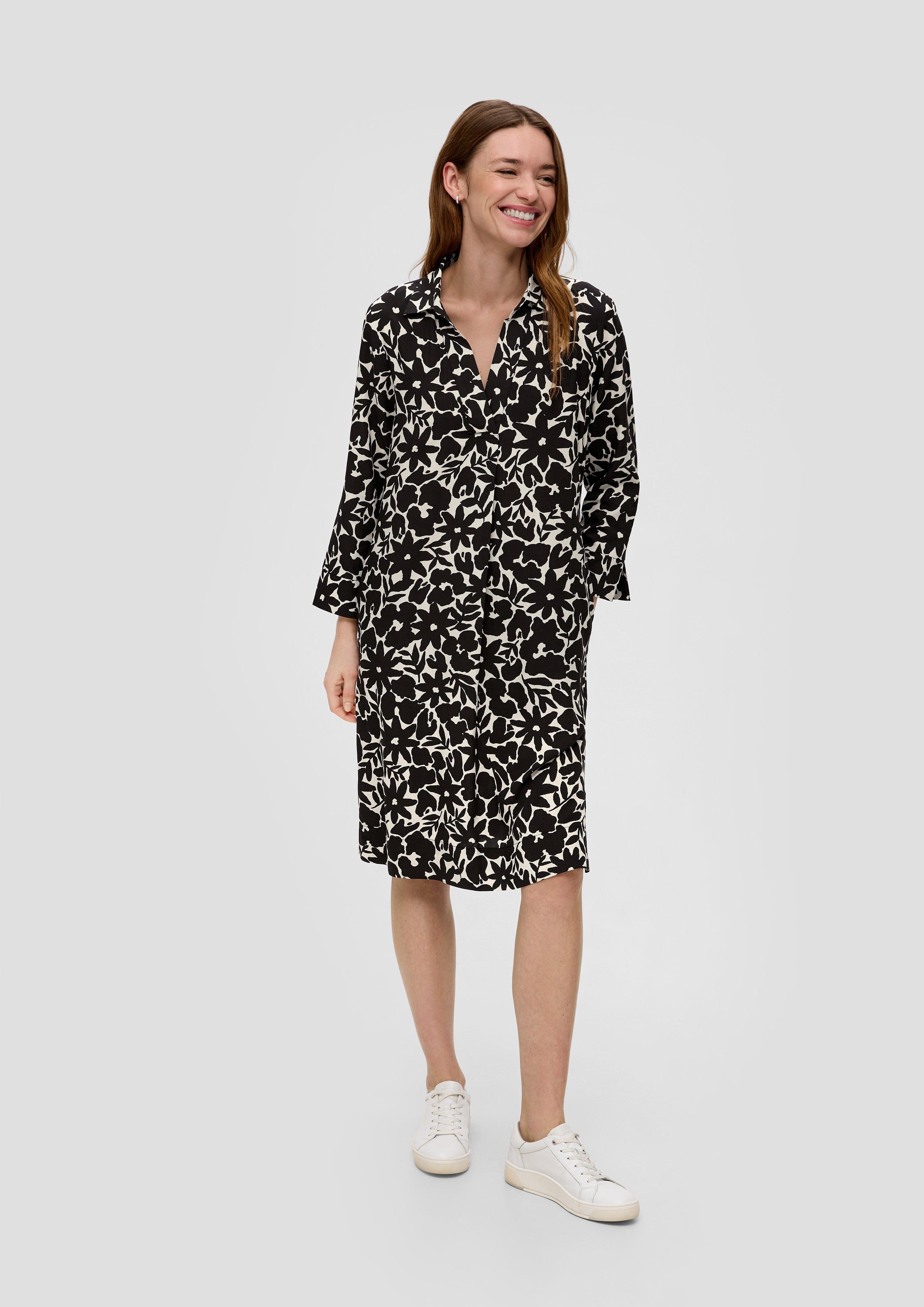 Hemdblusenkleid mit All-over-Print  2142222-99A5