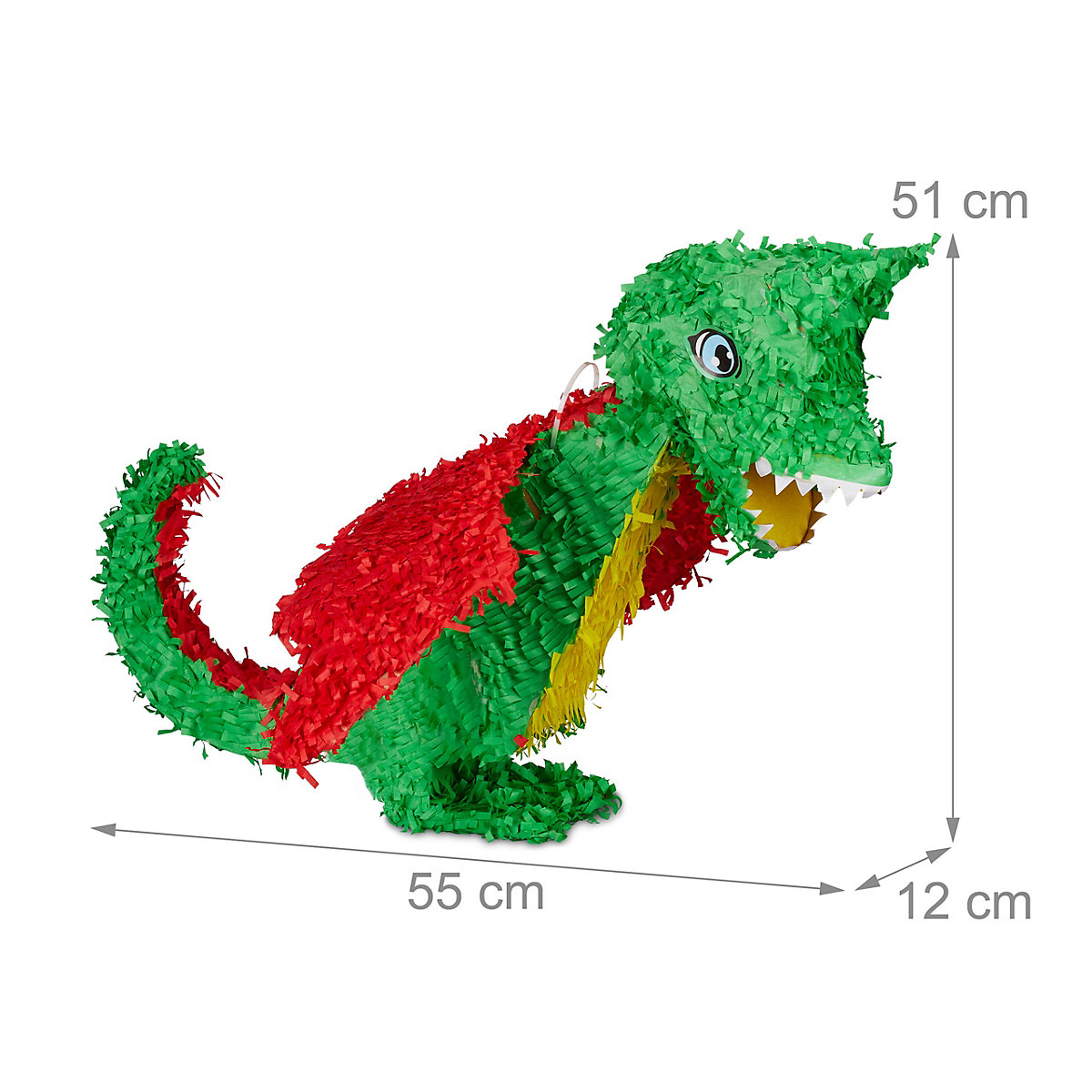 3-teiliges Pinata Set Drache