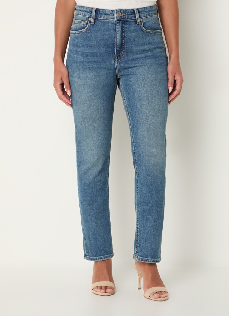 Ralph Lauren  High waist straight leg jeans met medium wassing