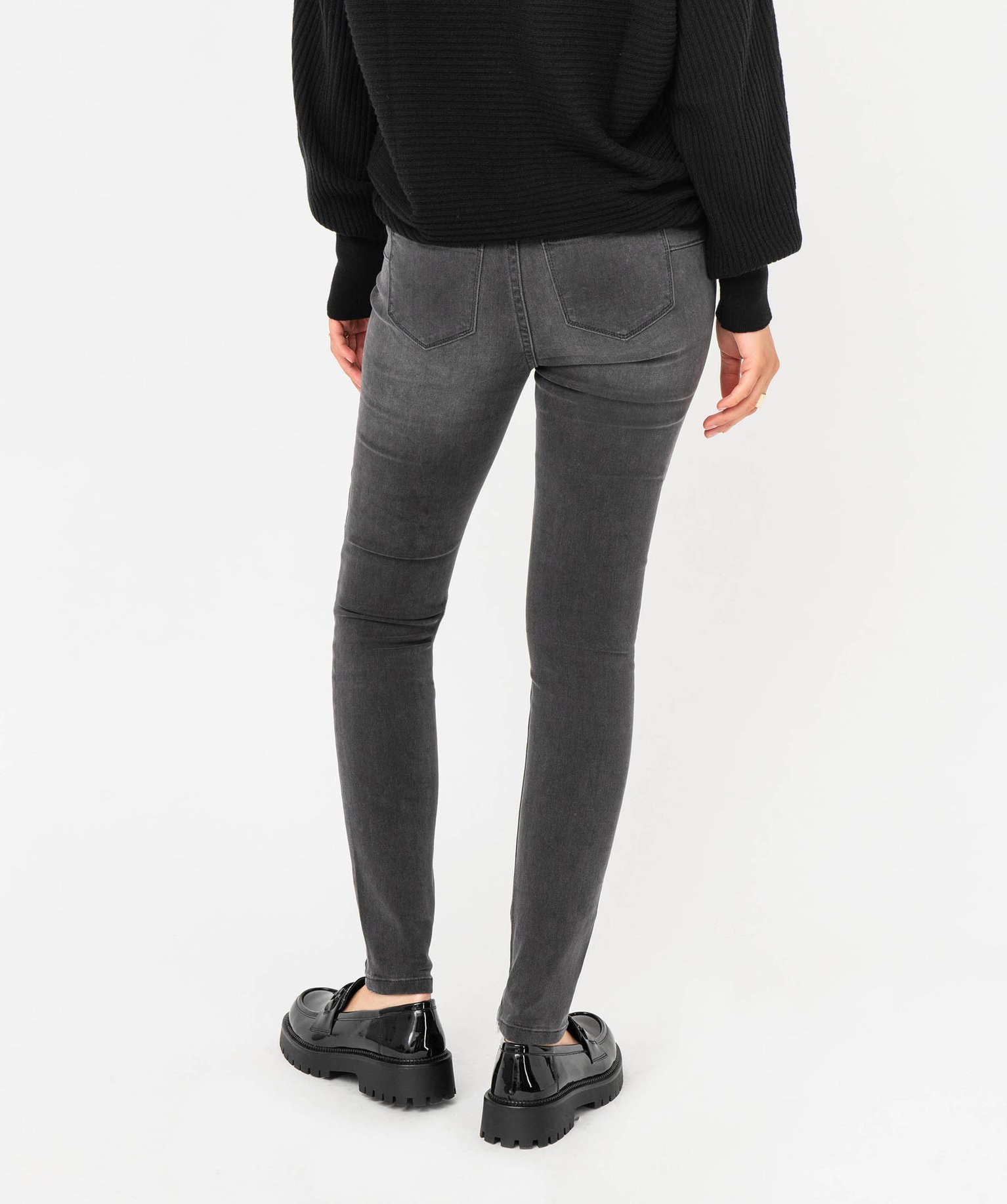 Jean skinny effet push-up taille haute femme grey | GEMO