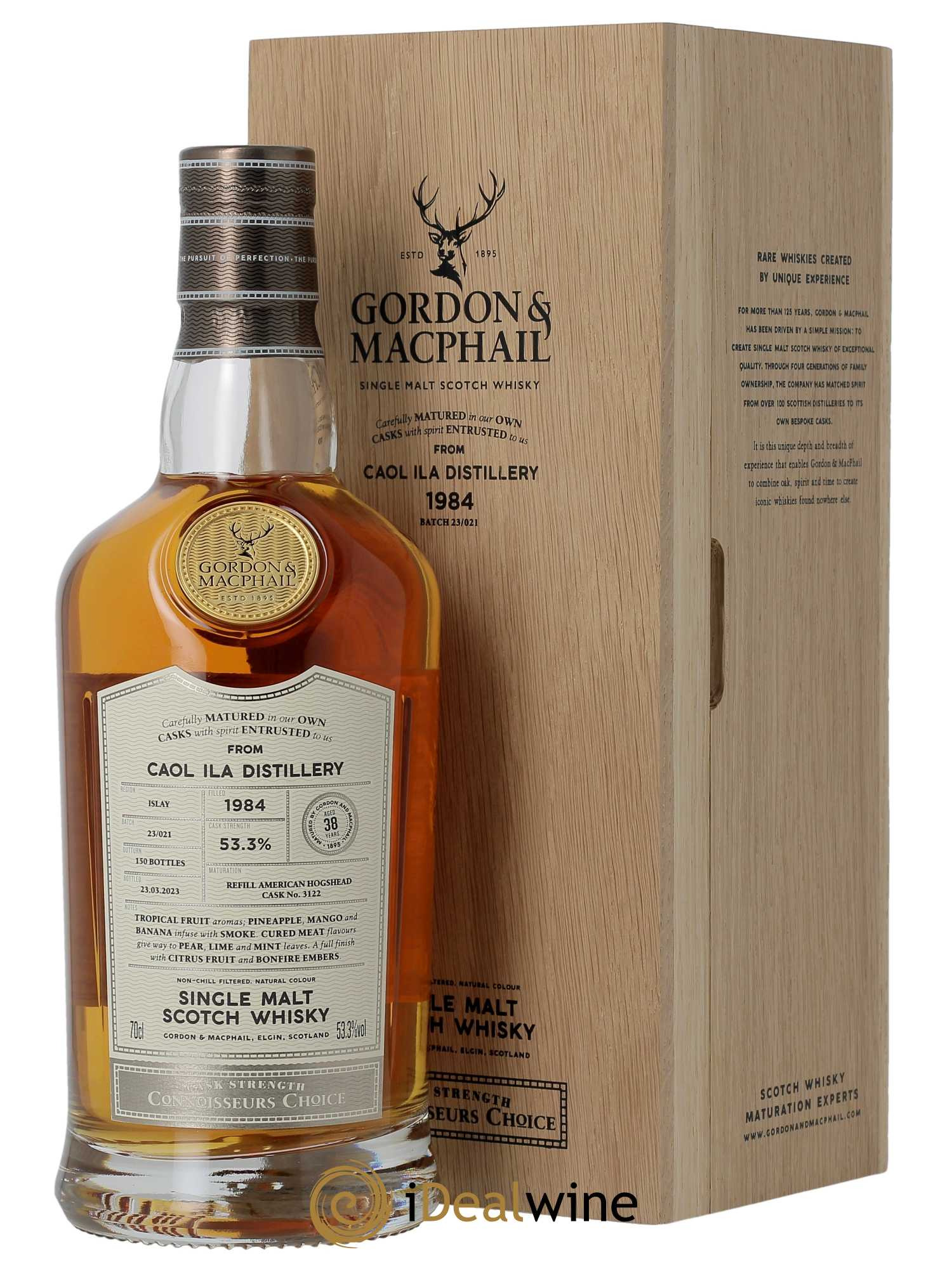 Whisky Caol Ila 39 ans Gordon & Macphail  1984 - Lot de 1 Bouteille