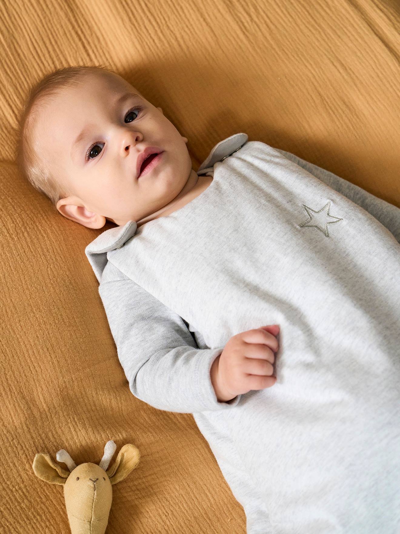 Vertbaudet Ärmelloser Baby Schlafsack ANNECY Oeko-Tex - grau meliert