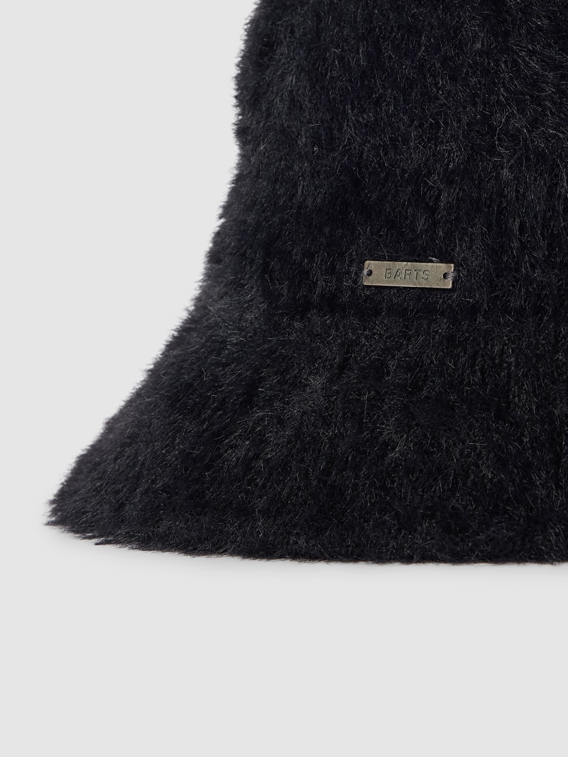 Bucket Hat mit Label-Detail Modell 'Lavatera' in schwarz