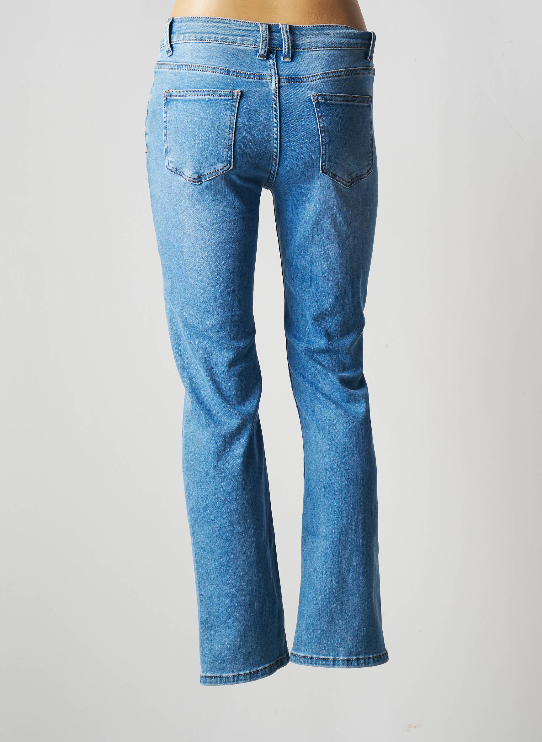 Sarah John Jeans Coupe Droite Femme couleur bleu
