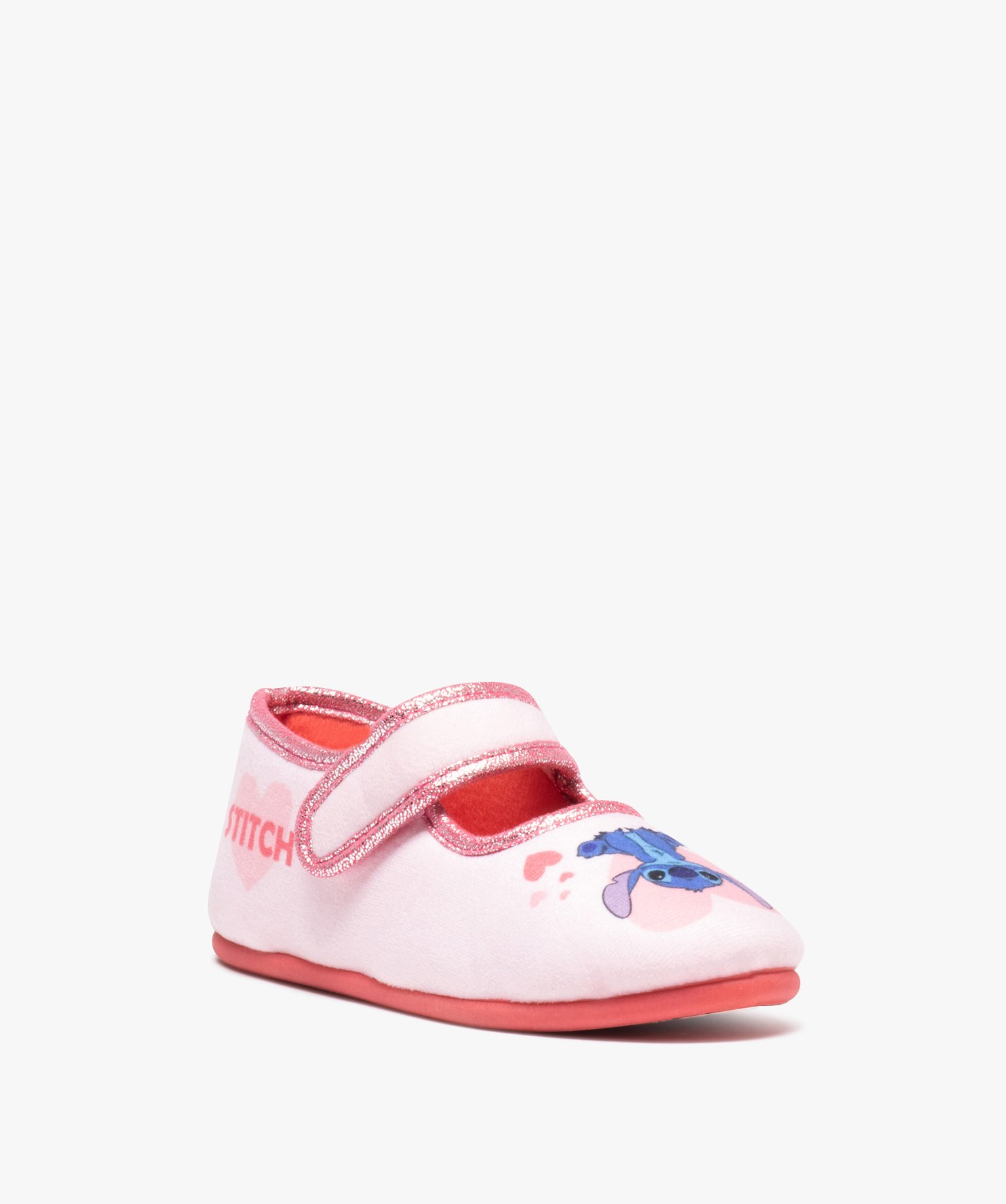 Chaussons fille ballerines imprimées Stitch - DS rose | GEMO