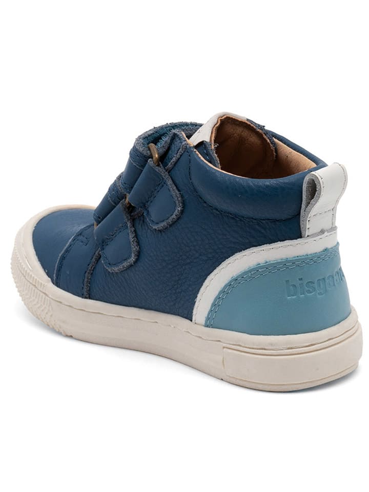 bisgaard Leder-Sneakers in Blau/ Hellblau/ Weiß günstig kaufen