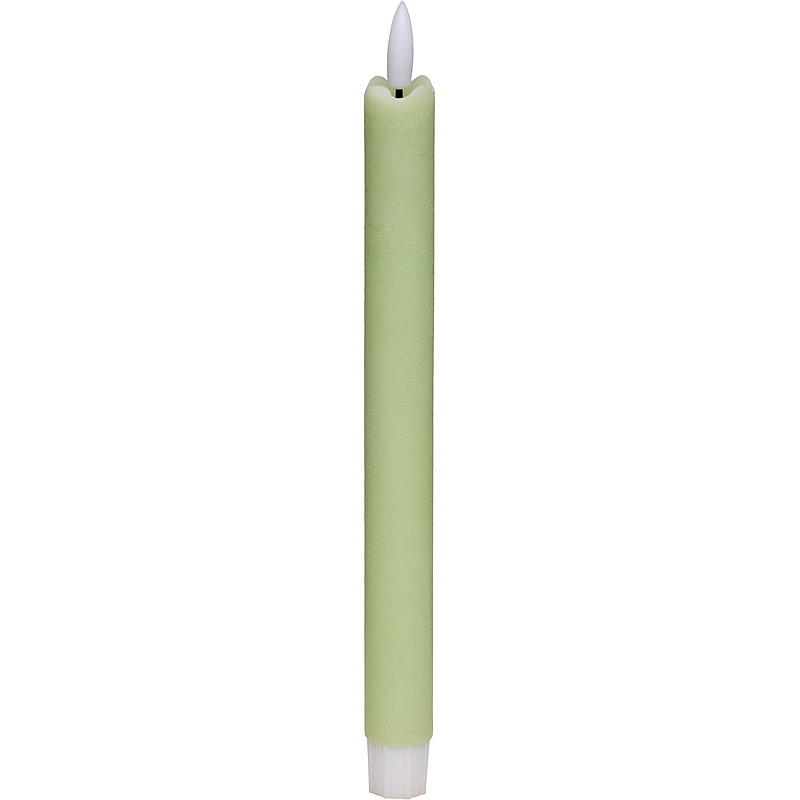 Vie Selected Kronelys 2-pk 24 cm LED timer grønn