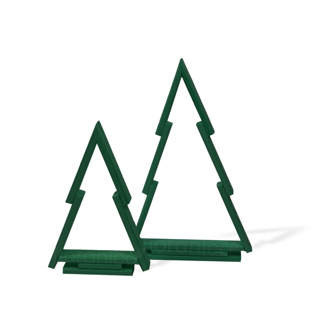 Pemicont Floranica Tannenbaum 2er-Set aus Kiefernholz Holztannenbäume - Grün
