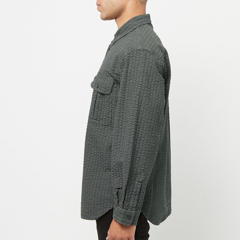 Gramicci O.G. Seersucker Canyon Shirt deep grey garment dyed