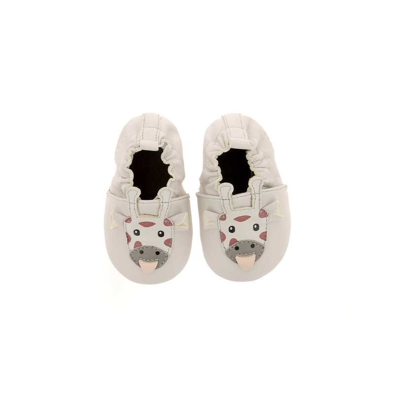 Chaussons cuir tannage végétal Cute Girafon