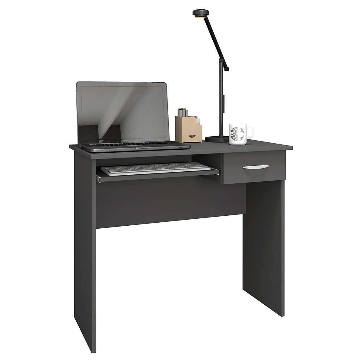 Holz Schreibtisch Computertisch Tastaturauszug Schublade Bürotisch Arusa