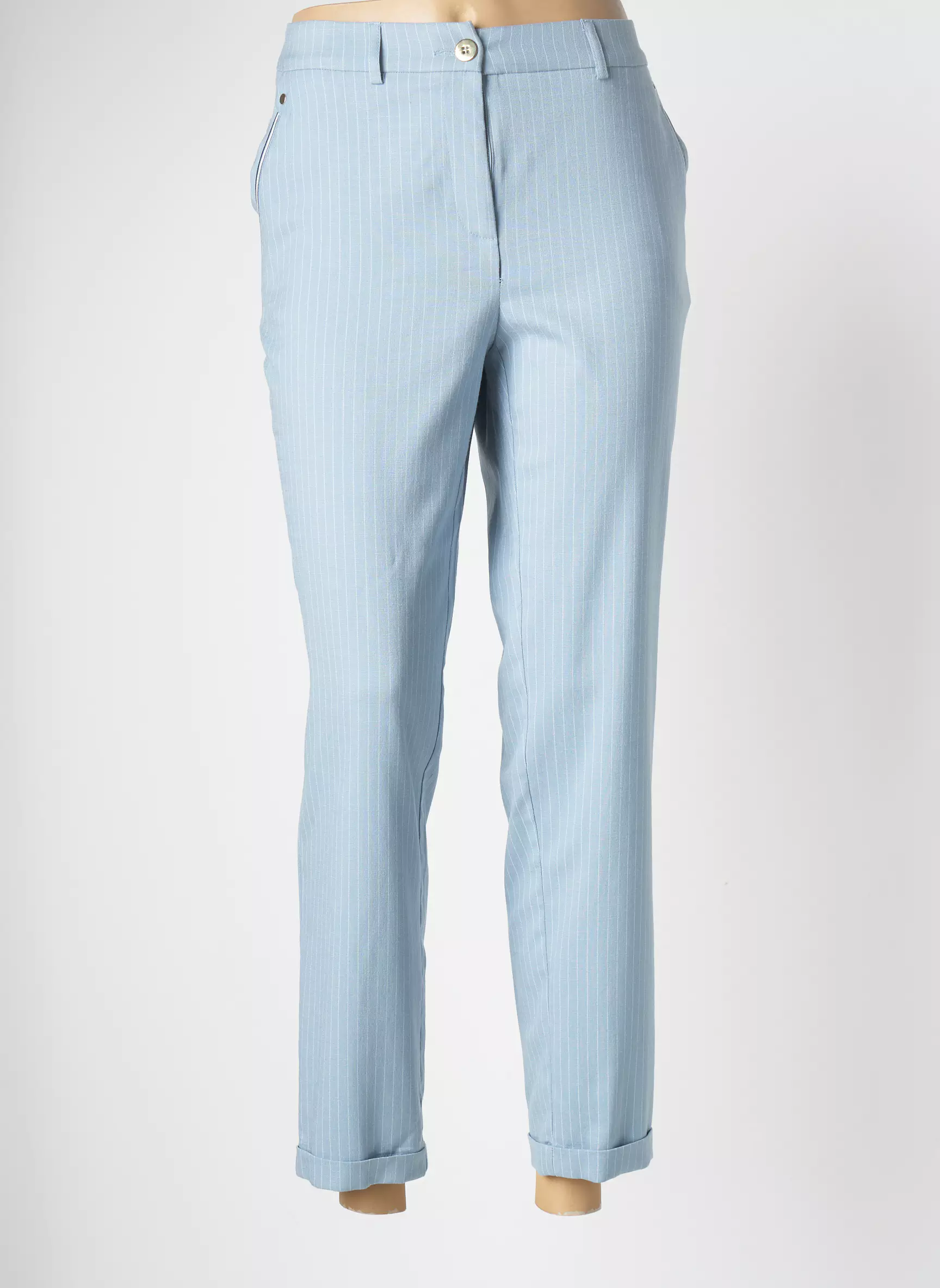 Eva Kayan Pantalon7 8 Femme couleur bleu