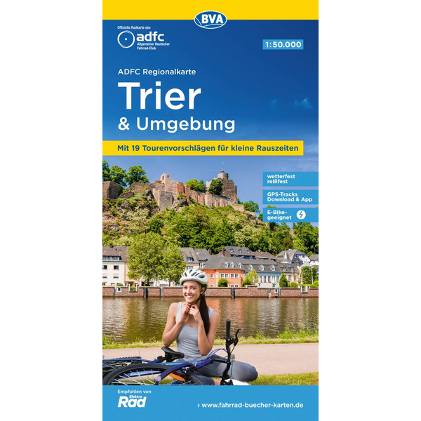 ADFC-REGIONALKARTE TRIER UND UMGEBUNG - Fahrradkarte