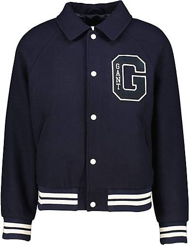 GANT Herren Collegejacke mit Wolle
