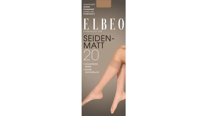 ELBEO Damen Kniestrümpfe Seidenmatt 20 DEN sissi