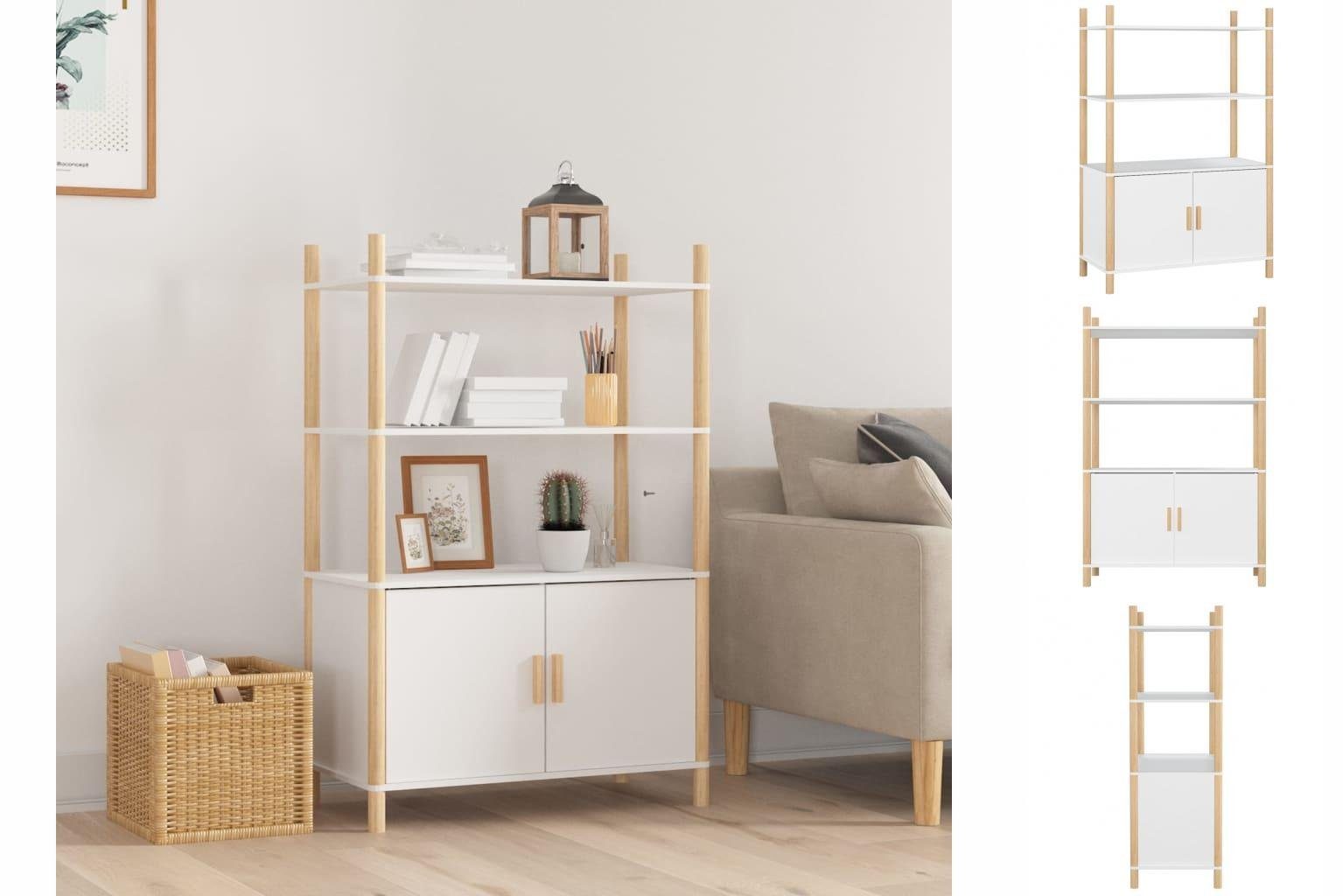 vidaXL Anrichte Highboard Weiß 80x40x121 cm Holzwerkstoff