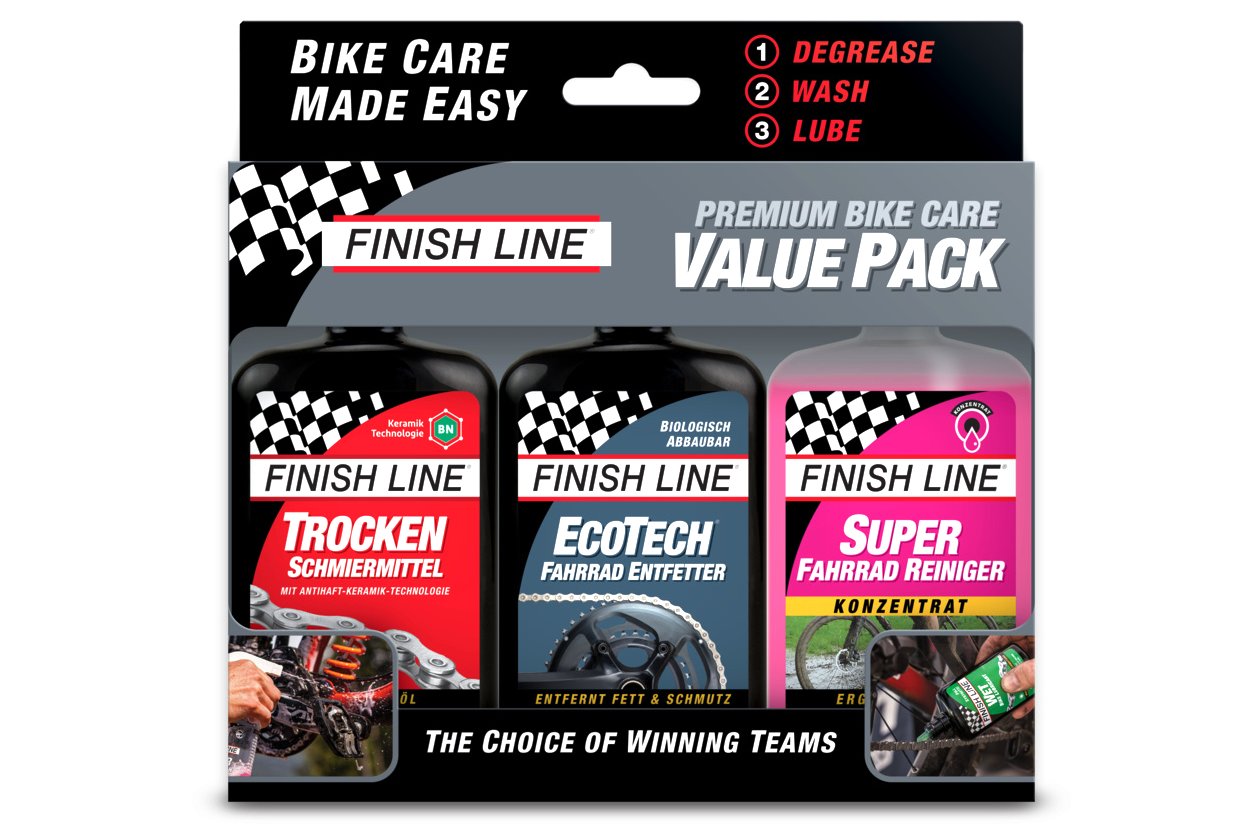 Finish Line Premium Bike CareValue Pack 3x120ml