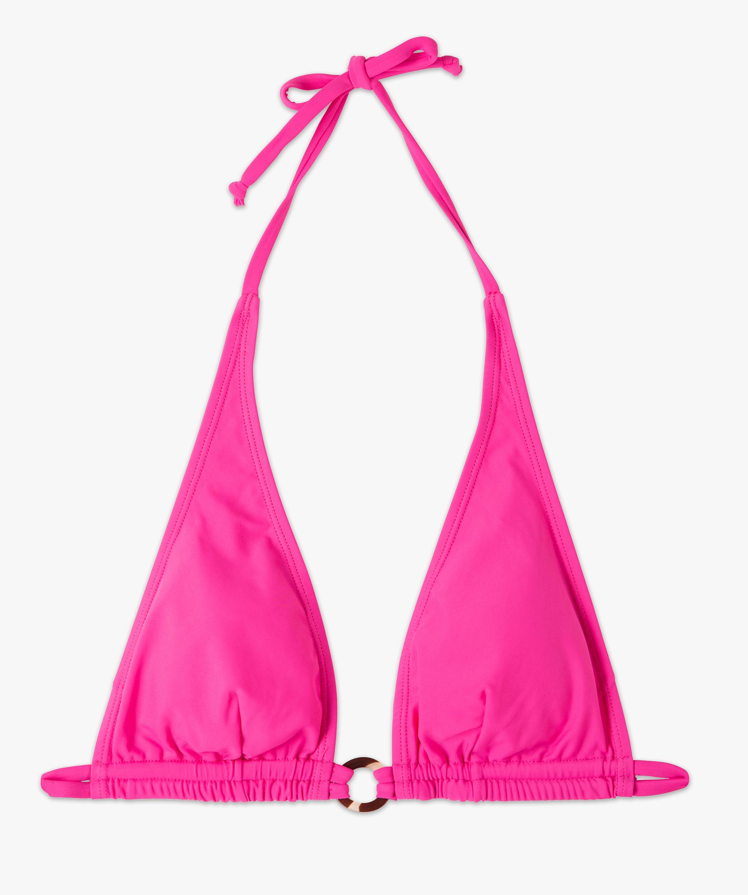Haut de maillot de bain femme forme triangle rose | GEMO