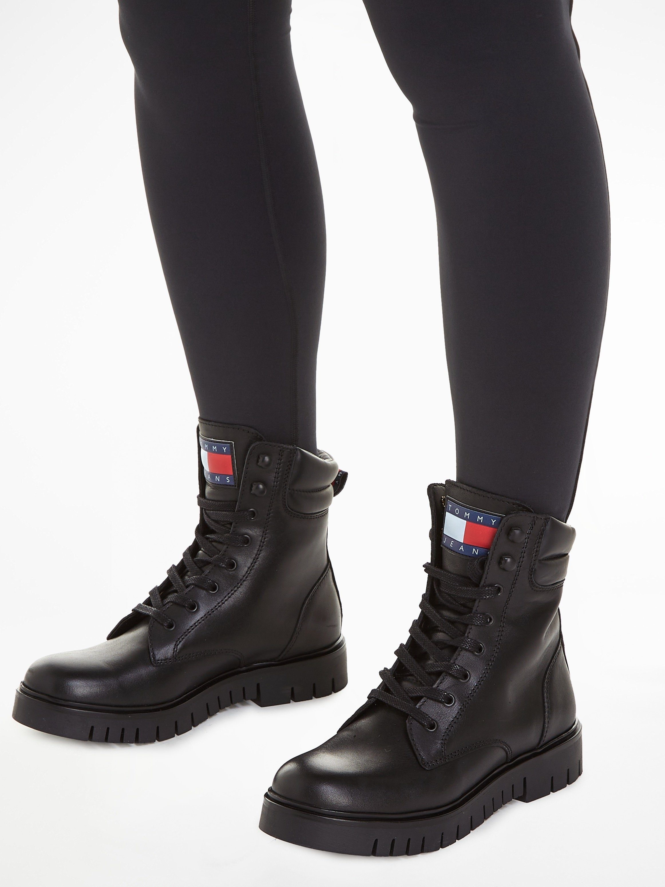Tommy Jeans TJW LACE UP BOOT Schnürboots mit weich abgepolstertem Schaftrand