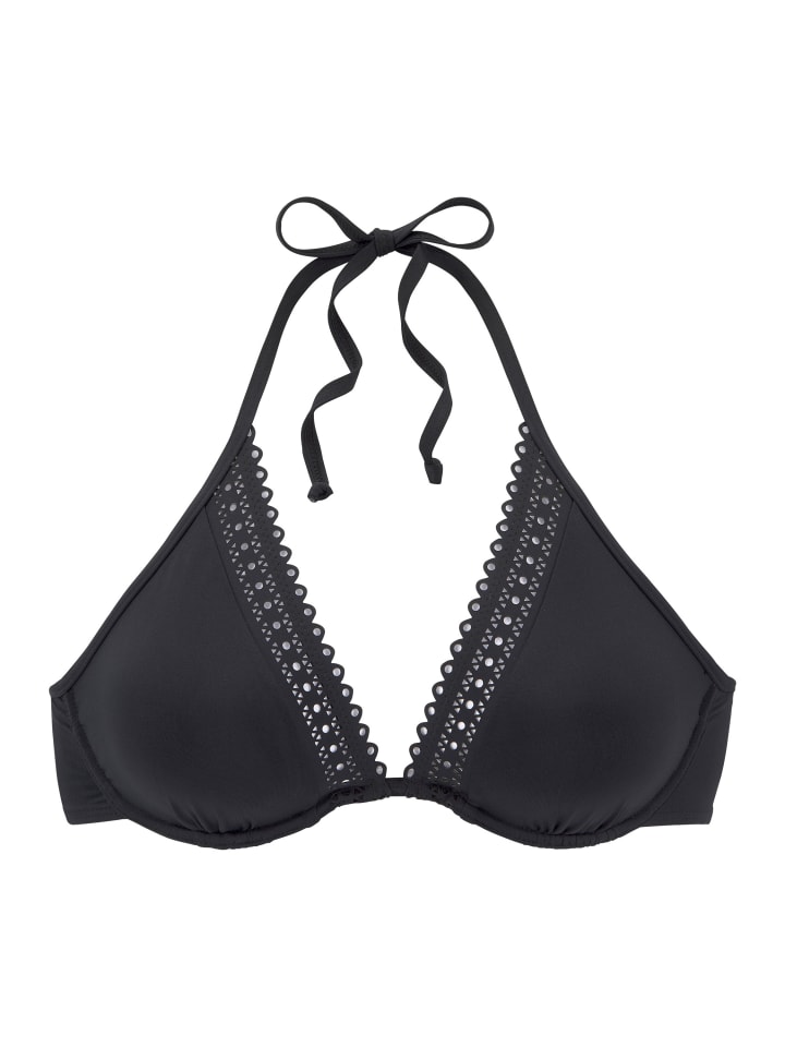 s.Oliver Bügel-Bikini-Top in schwarz günstig kaufen