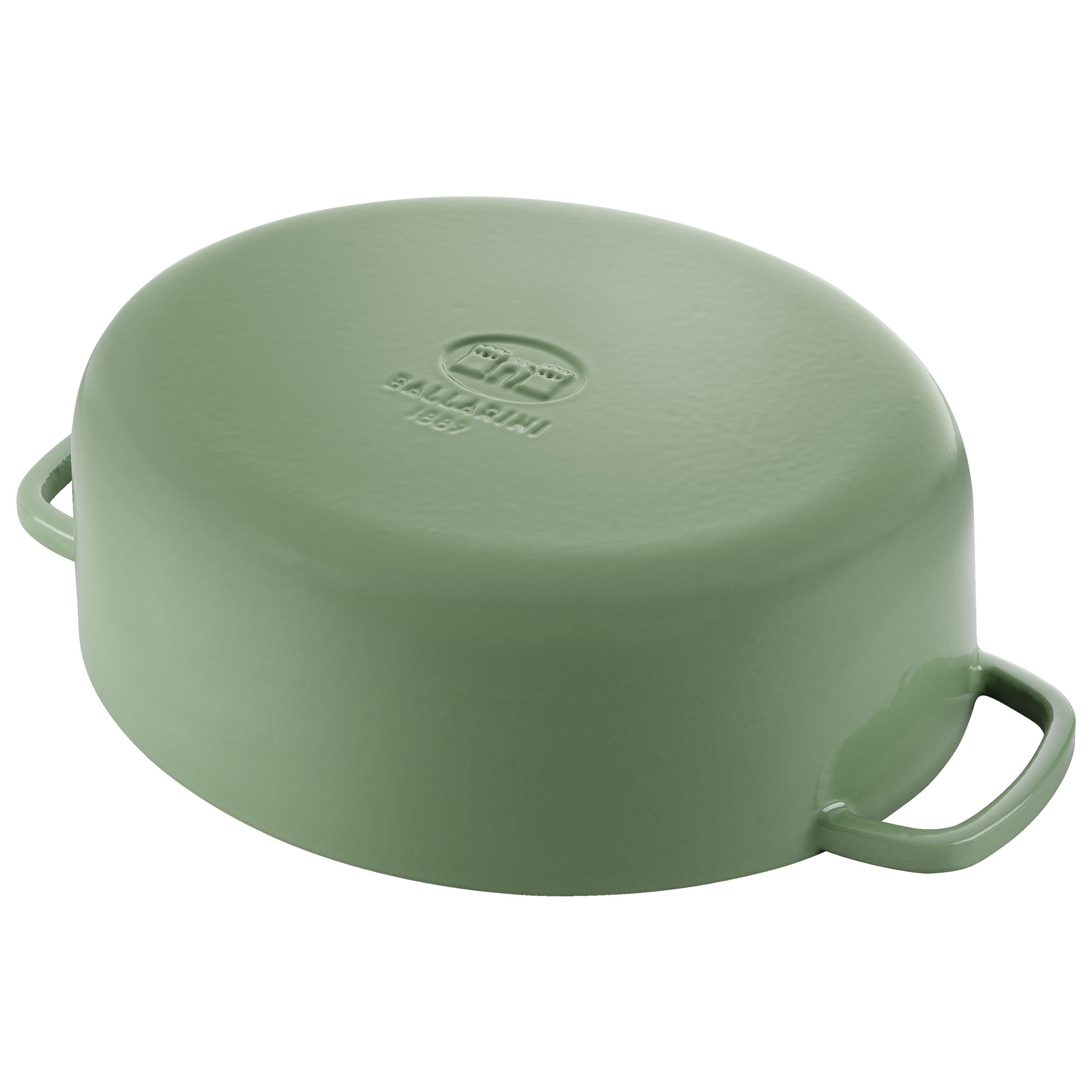 Cocotte 29 cm, oval, Grün, Gusseisen