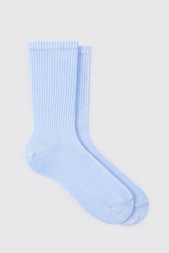 Gerippte Sportsocken mit Acid-Waschung