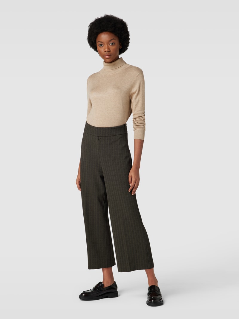 Culotte mit Fischgrat-Dessin Modell 'Misha' in dunkelbraun