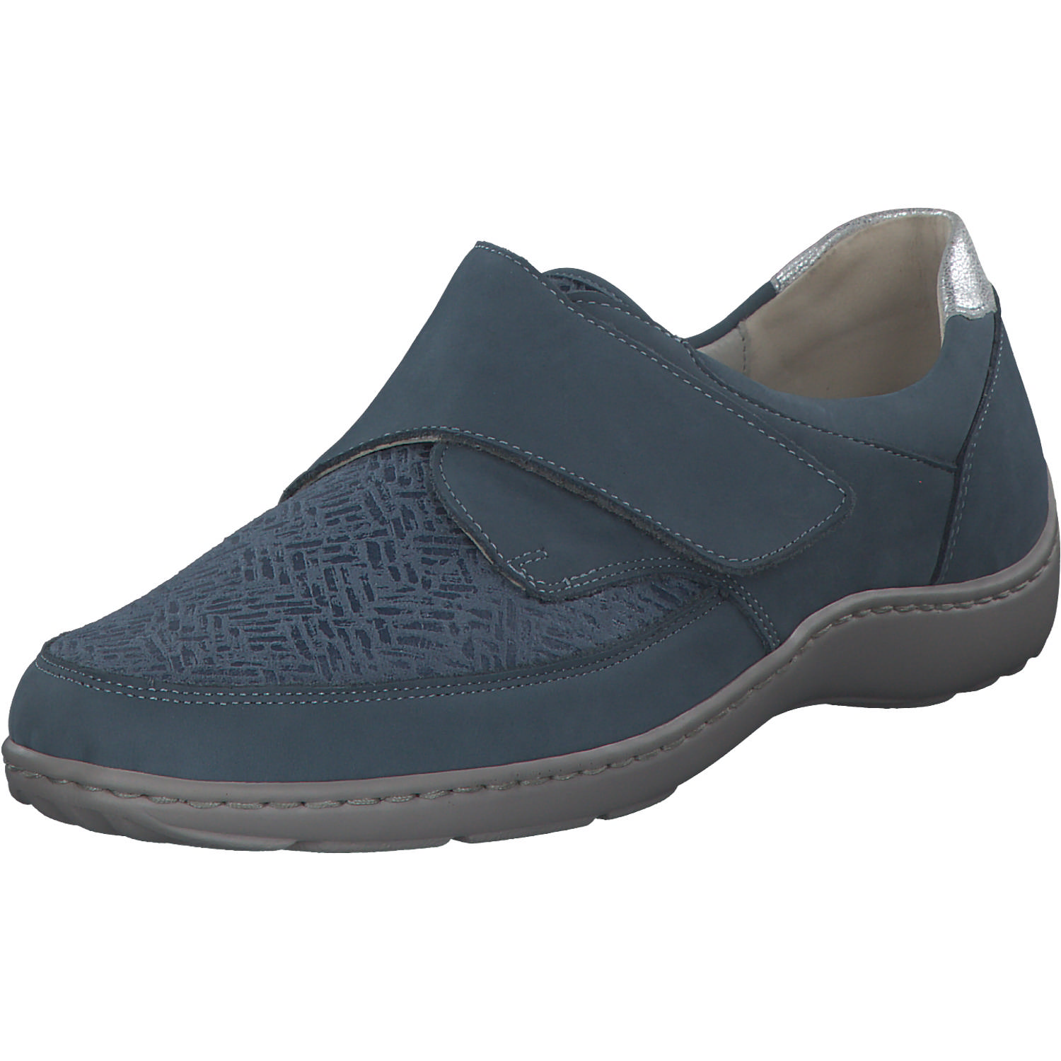 Waldläufer Henni 496H31, Komfort-Halbschuhe, Damen, DENIM DENIM SILBER