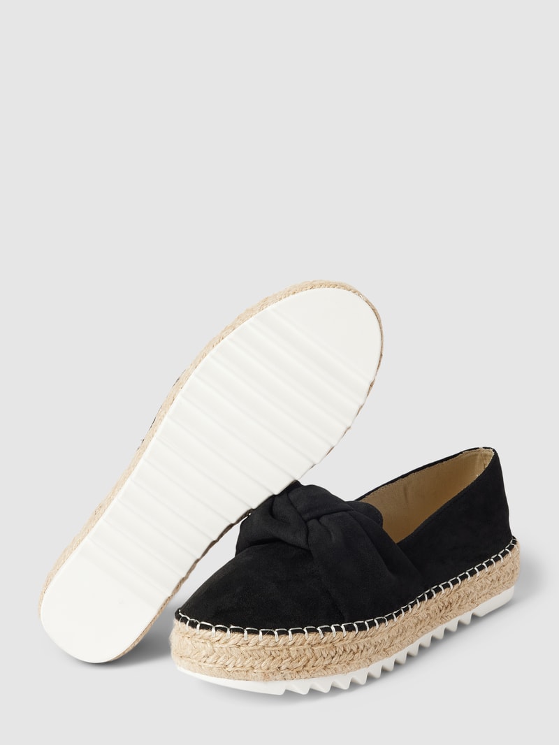 Mokassins mit Knoten-Detail in schwarz