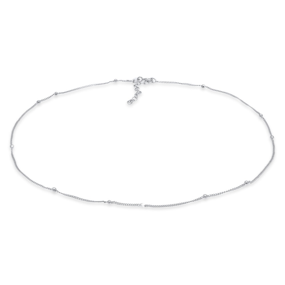 Elli Elli Collier Basic Choker Panzerkette Kugeln 925 Silber collier