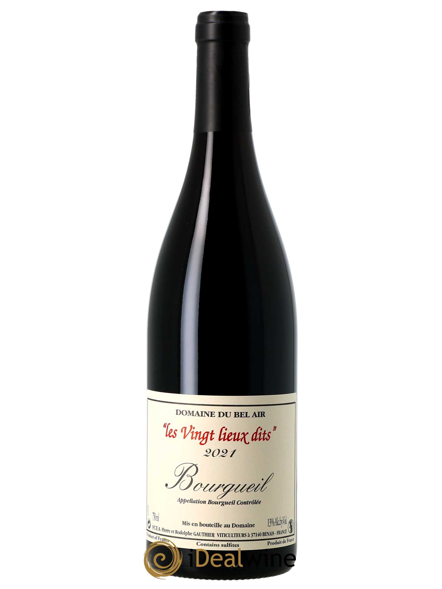 Bourgueil Vingt Lieux Dits Domaine du Bel Air  2021 - Lot de 1 Bouteille