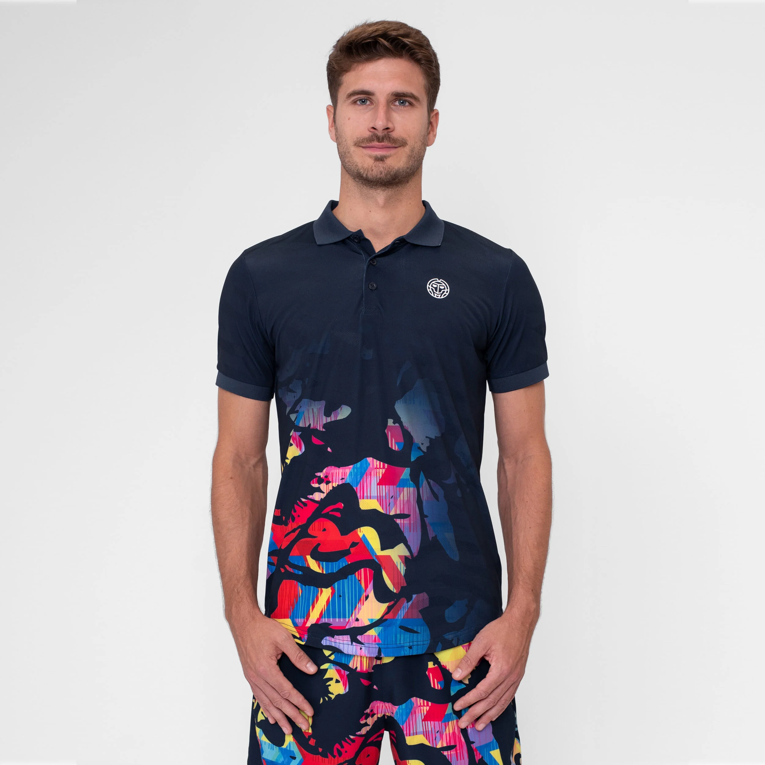 Wild Arts Polo Herren - Dunkelblau, Mehrfarbig