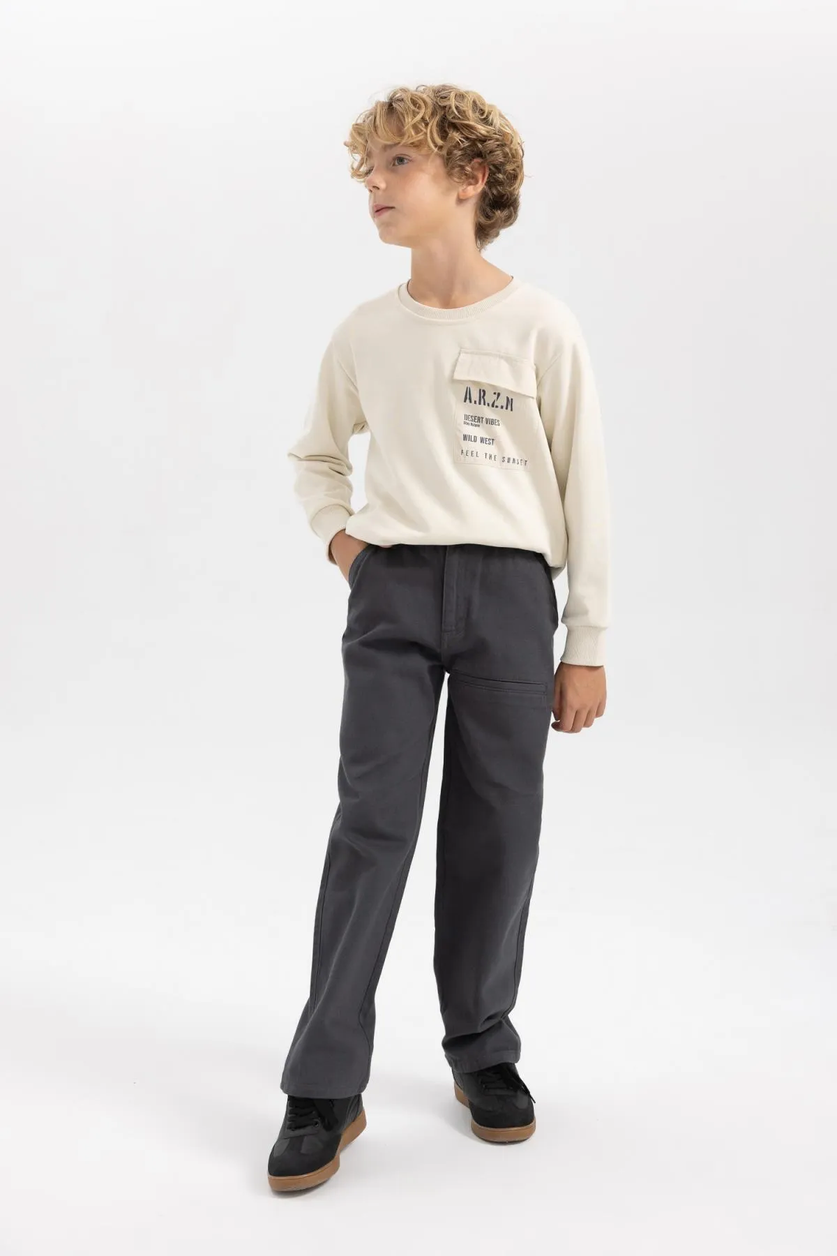 DeFacto  Loose Fit Gabardine-Hose mit normalem Bein für Jungen A5728a823wn