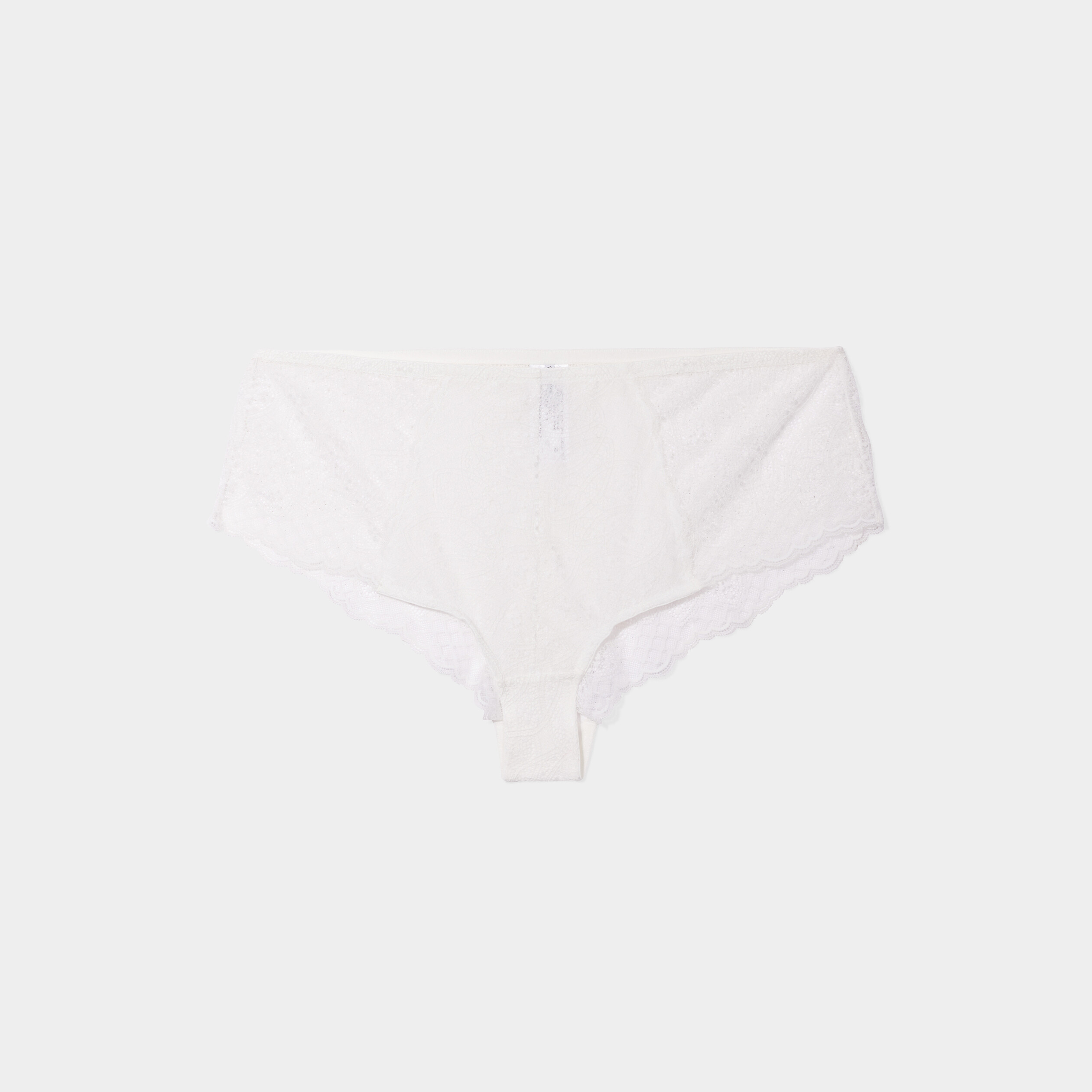 Shorty en dentelle Izzie blanc femme grande taille | La Halle