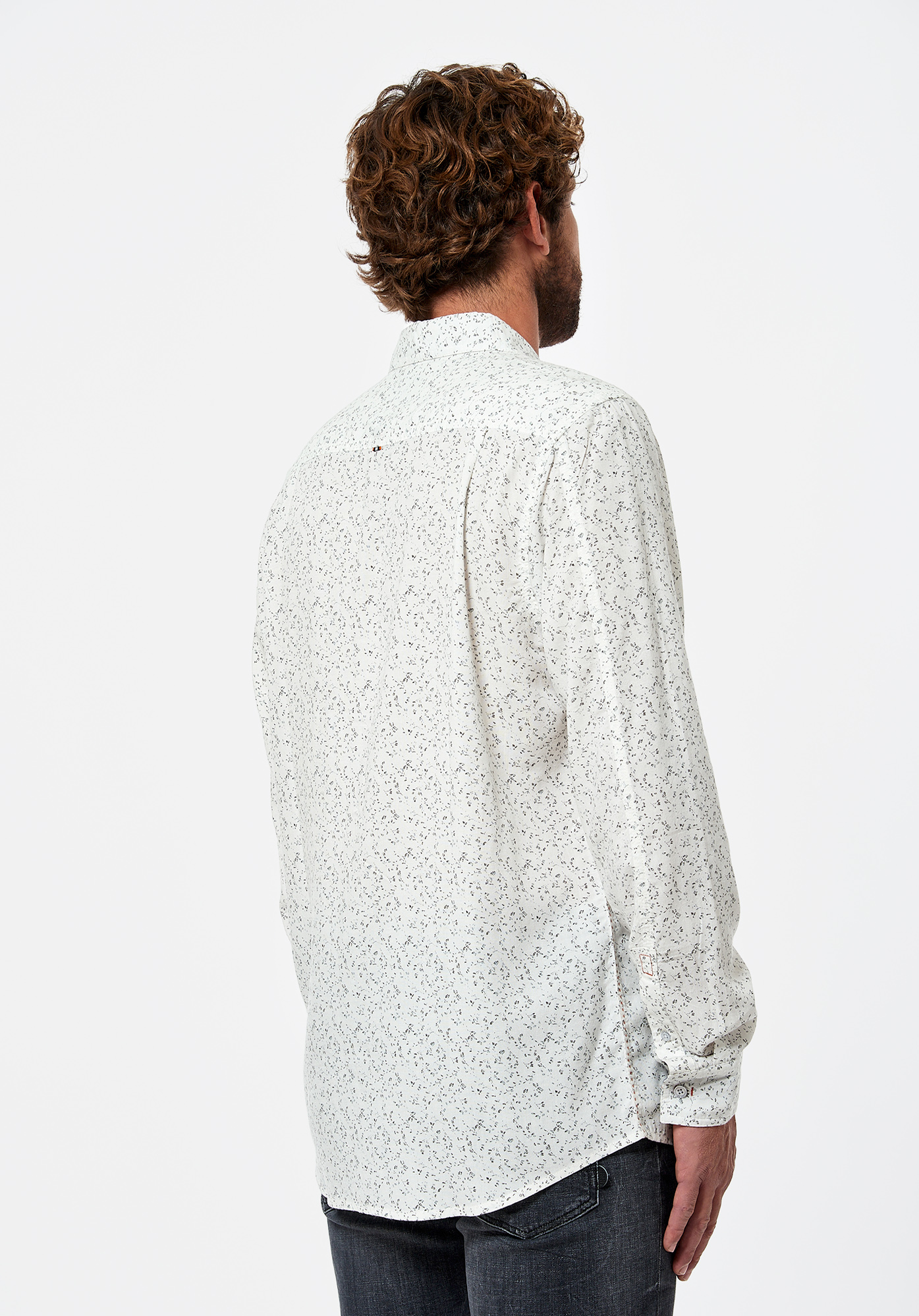 MONTY  Chemise fleurie blanche Homme