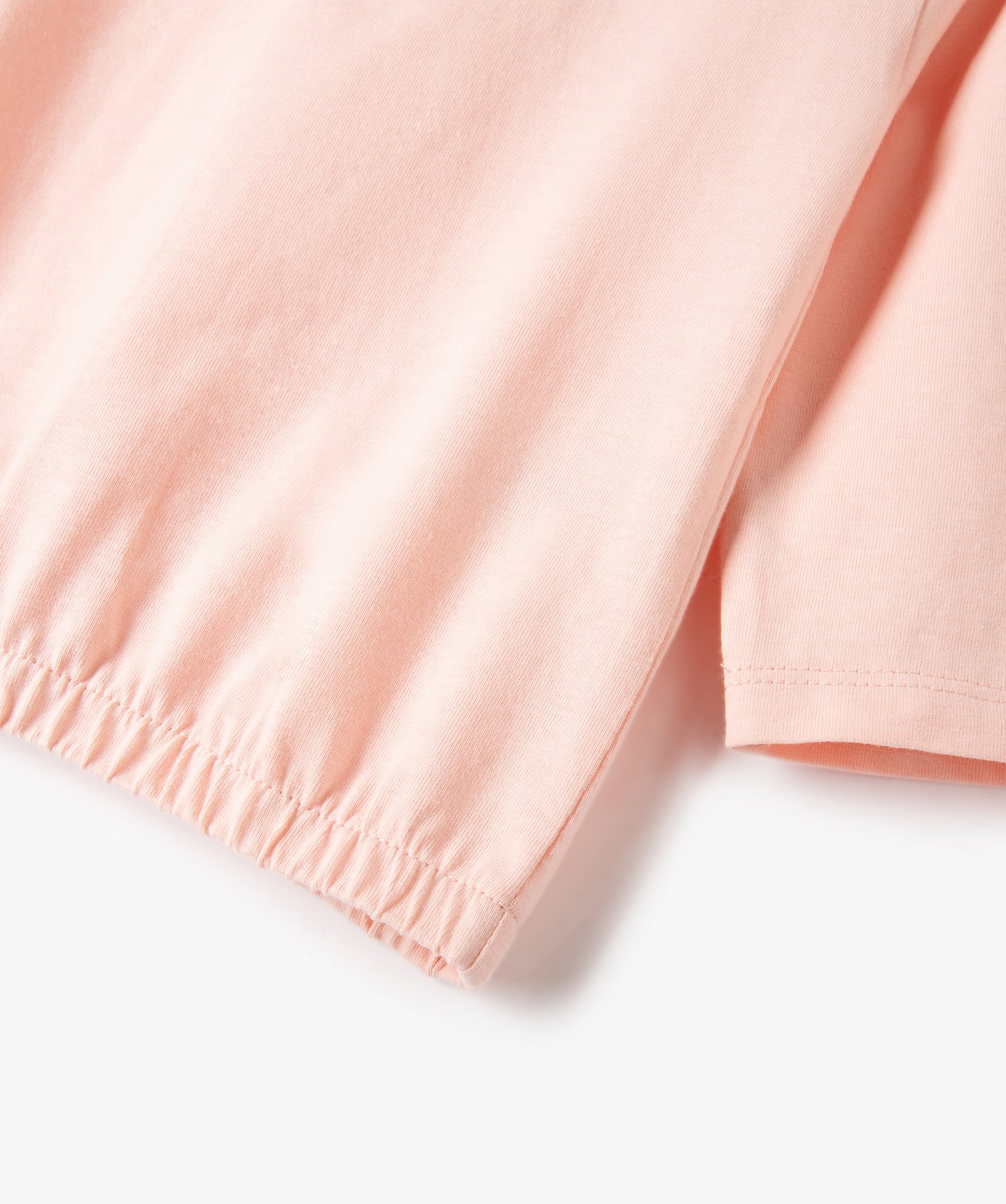 Tee-shirt bébé fille à manches 3/4 et taille élastiquée rose | GEMO