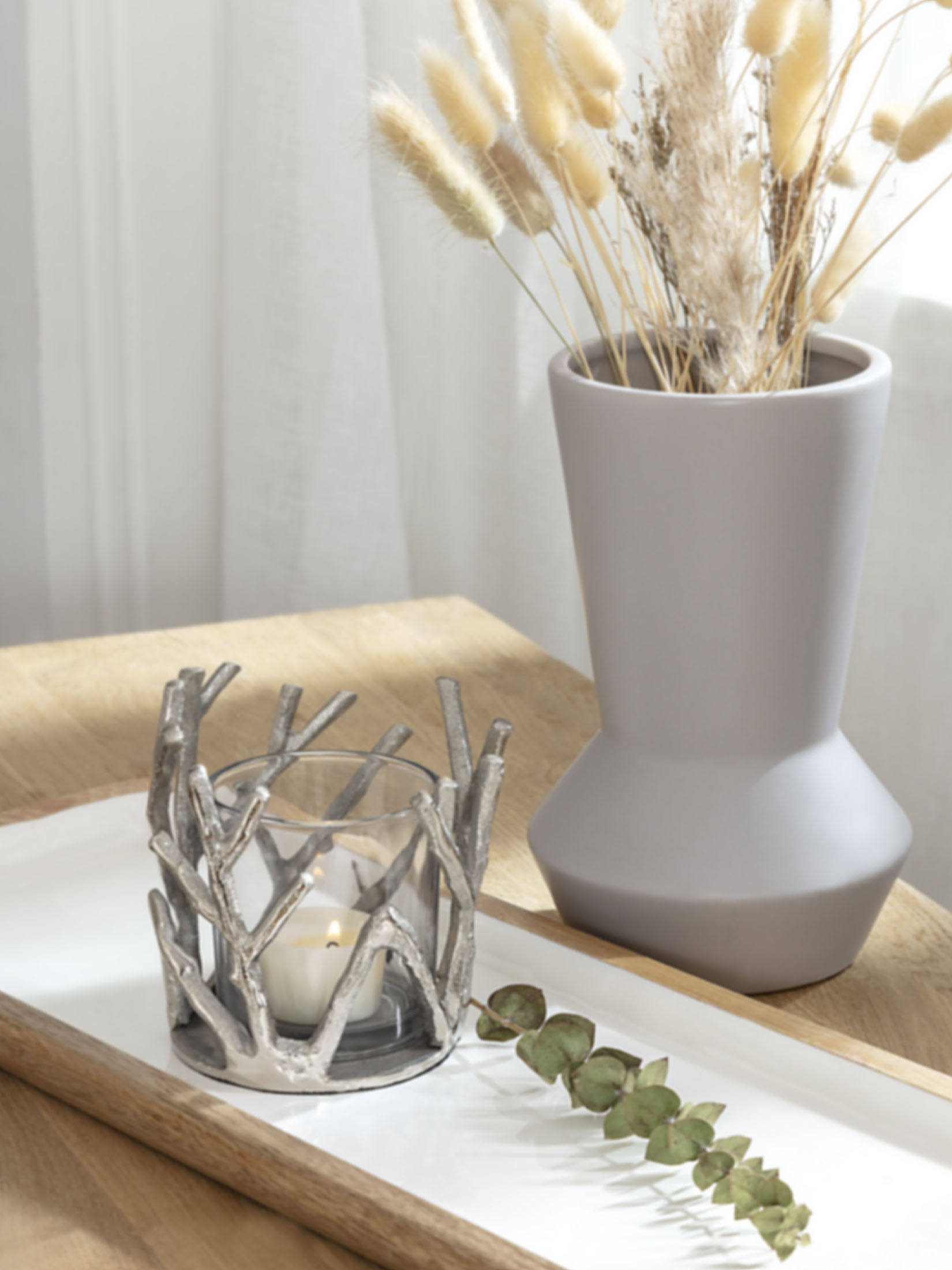 Twigs Windlicht, Silber