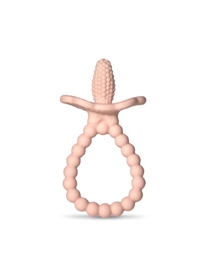 RaZbaby Baby Beißring Himbeere aus Silikon - Zahnungshilfe ab 3 Monaten in Rosa günstig kaufen onesize