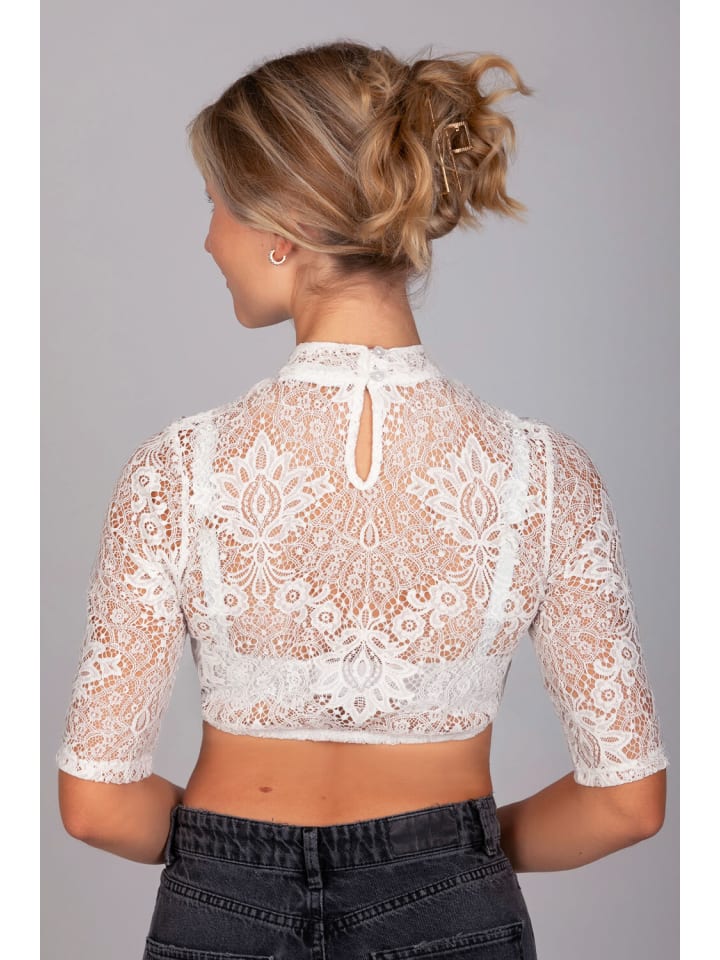 Edelnice Dirndlbluse Sissi creme in weiß günstig kaufen